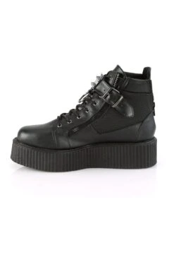 V-CREEPER-566 Black Vegan Leather Creeper -Coquette Shop V CREEPER 566 Black Vegan Leather Creeper Creepers Demonia SEXYSHOES COM 3