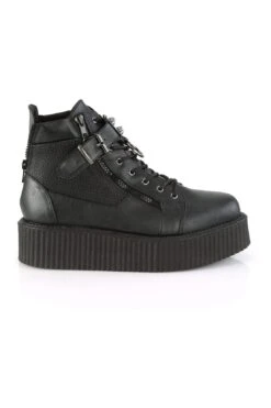 V-CREEPER-566 Black Vegan Leather Creeper -Coquette Shop V CREEPER 566 Black Vegan Leather Creeper Creepers Demonia SEXYSHOES COM 5