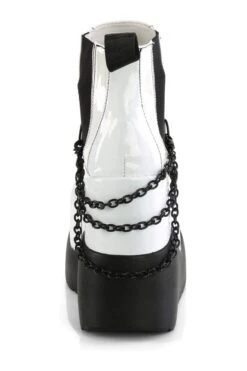 VOID-50 White Hologram Patent Ankle Boot -Coquette Shop VOID 50 White Hologram Patent Ankle Boot Ankle Boots Demonia SEXYSHOES COM 4