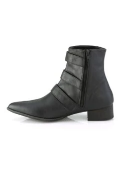 WARLOCK-50-C Black Vegan Leather Ankle Boot -Coquette Shop WARLOCK 50 C Black Vegan Leather Ankle Boot Ankle Boots Demonia SEXYSHOES COM 3
