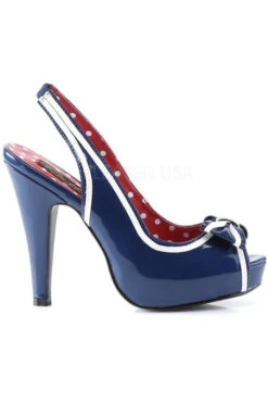 BETTIE-05 Sandal | Blue Patent -Coquette Shop bettie 05 sandal blue patent sandals pin up couture sexyshoescom 5