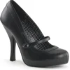 CUTIEPIE-02 Pump | Black Faux Leather
