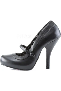 CUTIEPIE-02 Pump | Black Faux Leather -Coquette Shop cutiepie 02 pump black faux leather mary janes pin up couture sexyshoescom 3
