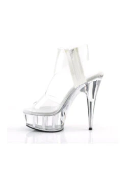 PLEASER DELIGHT-633 Platform Sandal | Clear Vinyl -Coquette Shop delight 633 platform sandal clear vinyl sandals pleaser sexyshoescom 3