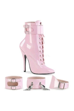 DOMINA-1023 Ankle Boot | Pink Patent