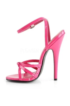 DOMINA-108 Sandal | Fuchsia Patent -Coquette Shop domina 108 sandal fuchsia patent sandals devious sexyshoescom 3