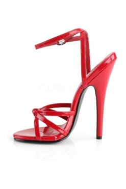 DOMINA-108 Sandal | Red Patent -Coquette Shop domina 108 sandal red patent sandals devious sexyshoescom 3