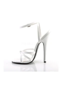 DOMINA-108 Sandal | White Patent -Coquette Shop domina 108 sandal white patent sandals devious sexyshoescom 3
