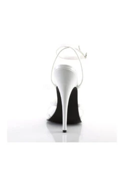 DOMINA-108 Sandal | White Patent -Coquette Shop domina 108 sandal white patent sandals devious sexyshoescom 4