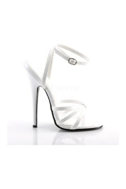 DOMINA-108 Sandal | White Patent -Coquette Shop domina 108 sandal white patent sandals devious sexyshoescom 5