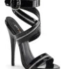 DOMINA-119 Sandal | Black Patent
