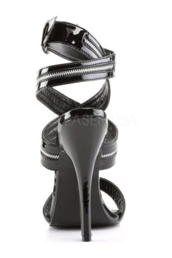 DOMINA-119 Sandal | Black Patent -Coquette Shop domina 119 sandal black patent sandals devious sexyshoescom 4