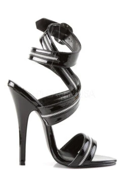 DOMINA-119 Sandal | Black Patent -Coquette Shop domina 119 sandal black patent sandals devious sexyshoescom 5
