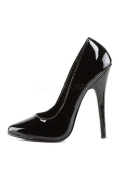 DOMINA-420 Pump | Black Patent -Coquette Shop domina 420 pump black patent pumps devious sexyshoescom 3