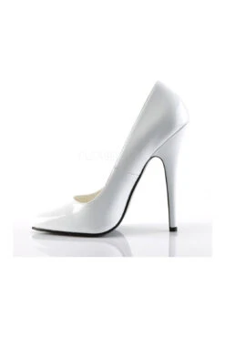 DOMINA-420 Pump | White Patent -Coquette Shop domina 420 pump white patent pumps devious sexyshoescom 3