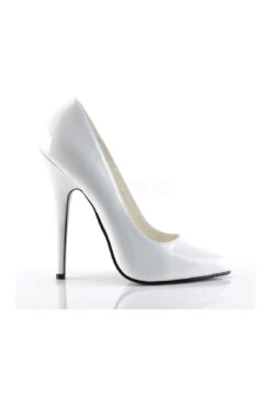 DOMINA-420 Pump | White Patent -Coquette Shop domina 420 pump white patent pumps devious sexyshoescom 5