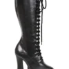 EASY Knee Boot | Black Faux Leather