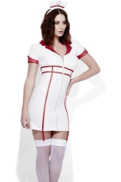 Fever Role-Play Nurse Wet Look Costume | White