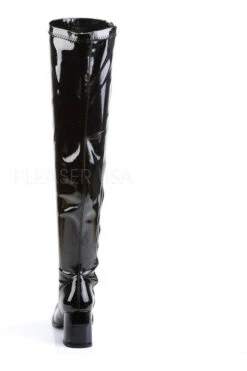 GOGO-3000 Go Go Boot | Black Patent -Coquette Shop gogo 3000 go go boot black patent knee boots funtasma sexyshoescom 4