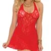 Lace Halter Mini Dress