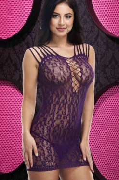 Leopard Lace Mini Dress