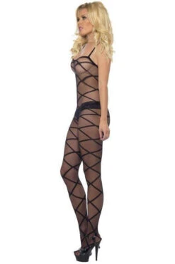 FEVER Sheer Body Stocking | Black -Coquette Shop sheer body stocking black thigh high hosiery fever sexyshoescom 3