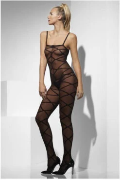 FEVER Sheer Body Stocking | Black -Coquette Shop sheer body stocking black thigh high hosiery fever sexyshoescom 4
