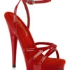 SULTRY-638 Sandal | Red Patent