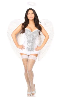 Top Drawer 4 Piece Precious Angel Corset Costume -Coquette Shop top drawer 4 piece precious angel corset costume costume corsets daisy corsets sexyshoescom 2