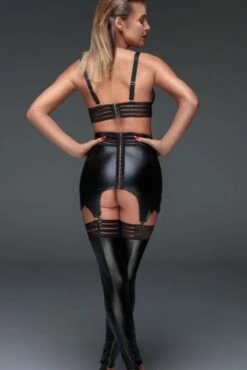 Noir Handmade Wetlook Garter Belt With Elastic Tape & Suspenders 11 Noir Handmade Wetlook Garter Belt With Elastic Tape & Suspenders -Coquette Shop wetlook garter belt with elastic tape suspenders fetish garter belts noir handmade sexyshoescom 4