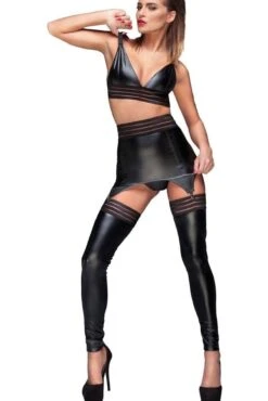 Noir Handmade Wetlook Garter Belt With Elastic Tape & Suspenders 14 Noir Handmade Wetlook Garter Belt With Elastic Tape & Suspenders -Coquette Shop wetlook garter belt with elastic tape suspenders fetish garter belts noir handmade sexyshoescom 7