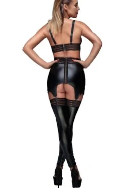 Noir Handmade Wetlook Garter Belt With Elastic Tape & Suspenders 15 Noir Handmade Wetlook Garter Belt With Elastic Tape & Suspenders -Coquette Shop wetlook garter belt with elastic tape suspenders fetish garter belts noir handmade sexyshoescom 8